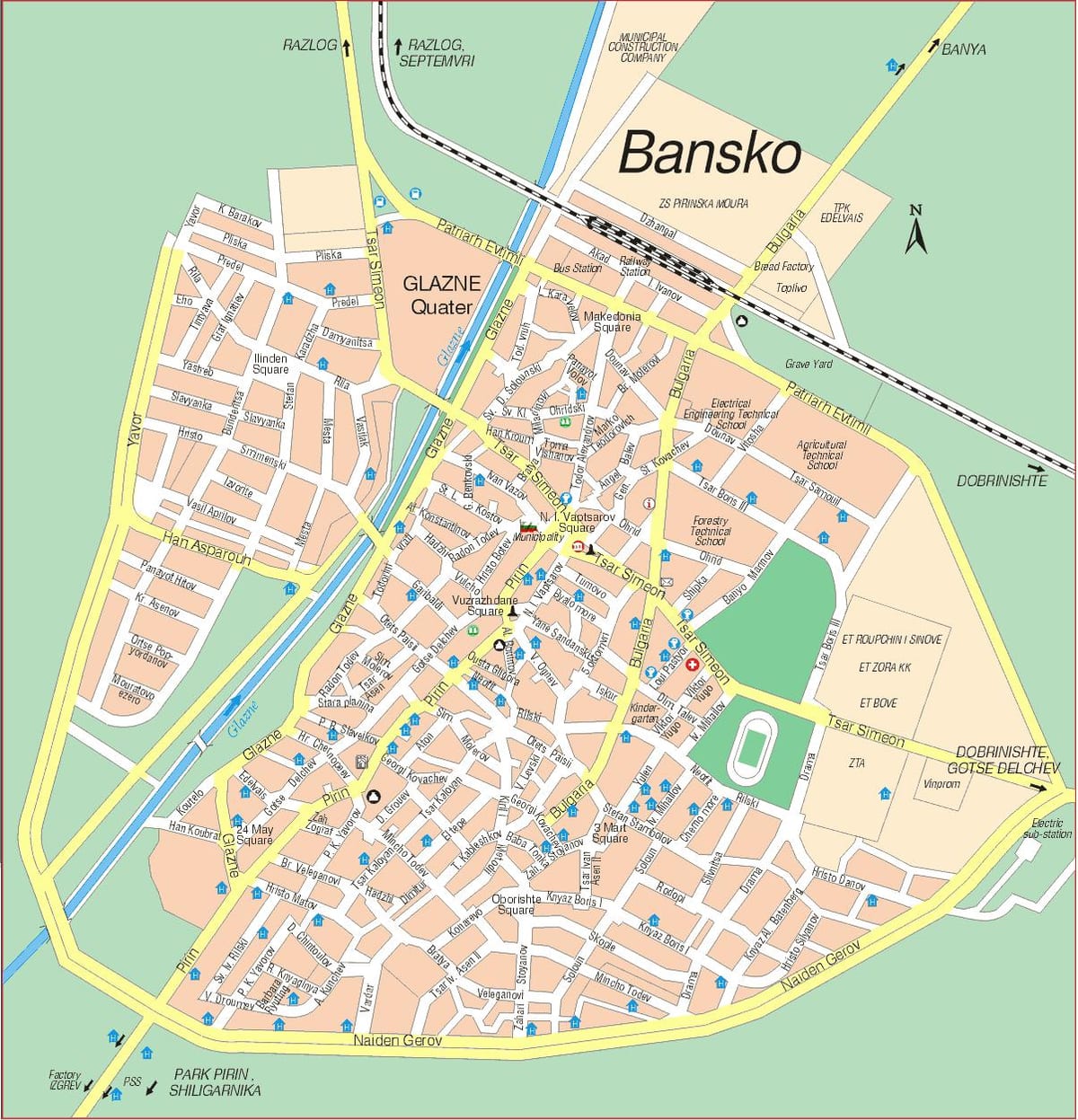 بلغارستان bansko نقشه
