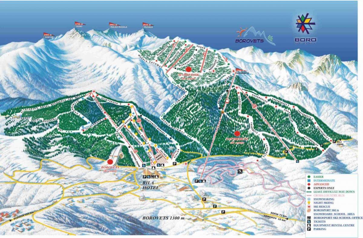 بلغارستان اسکی نقشه