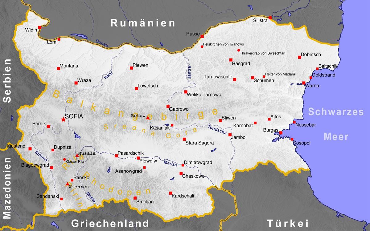 بلغارستان شهرستانها نقشه